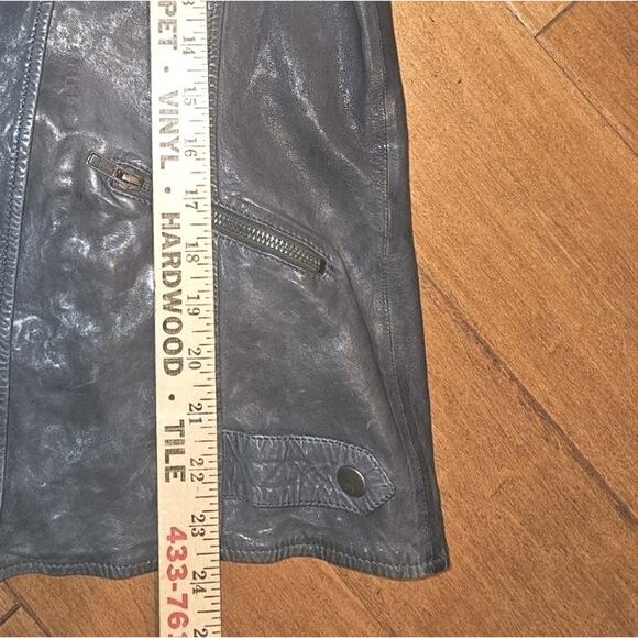 Jakett Soft Leather Jacket Gray Size Small - Picture 12 of 12